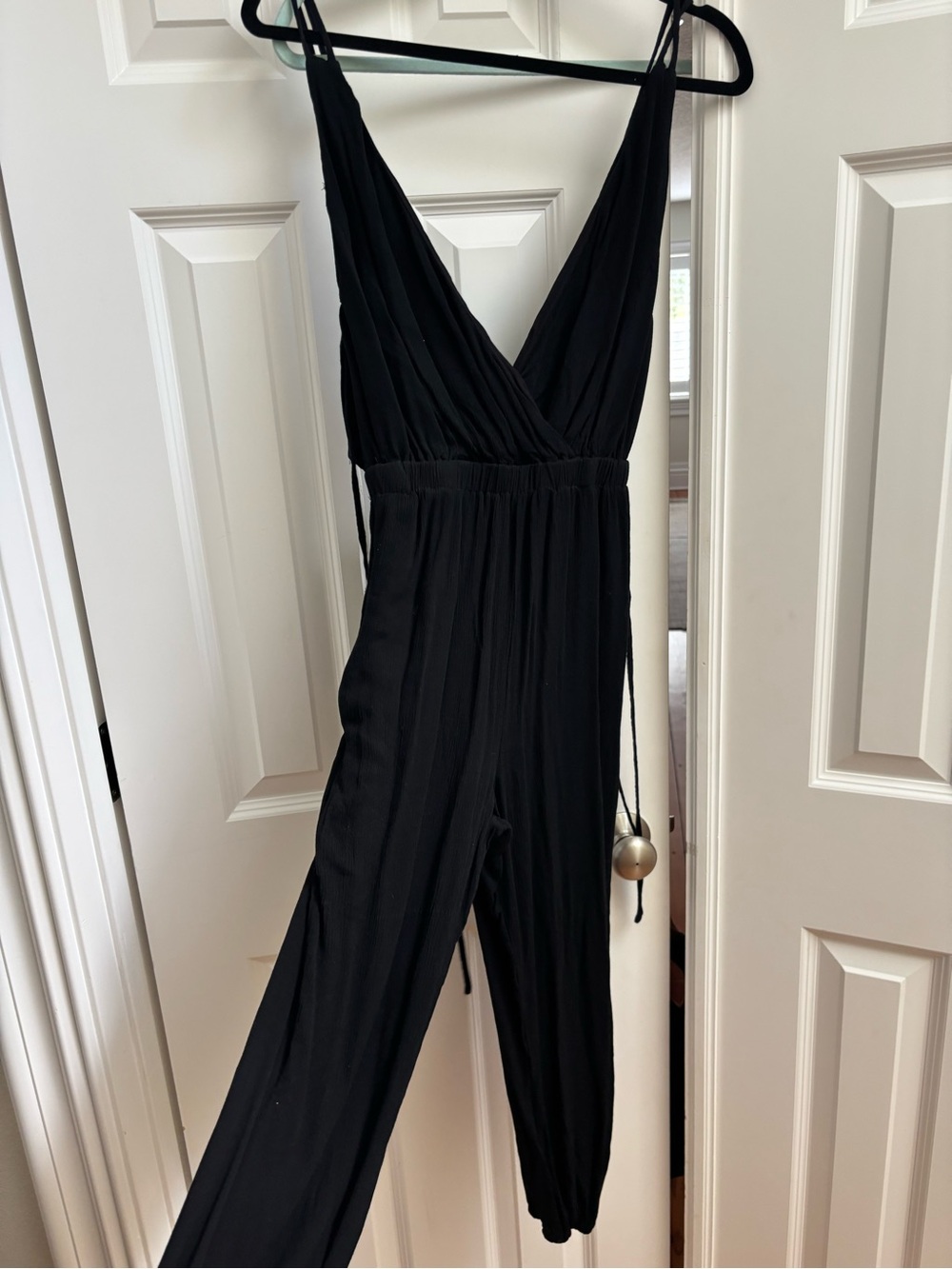 Lulu's Black Plunging Jumpsuit